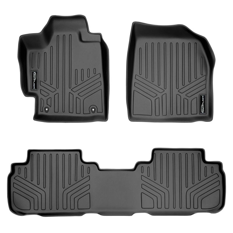 SMARTLINER Custom Fit Floor Mats 2 Row Liner Set for 2008-2013 Toyota Highlander - Image 1